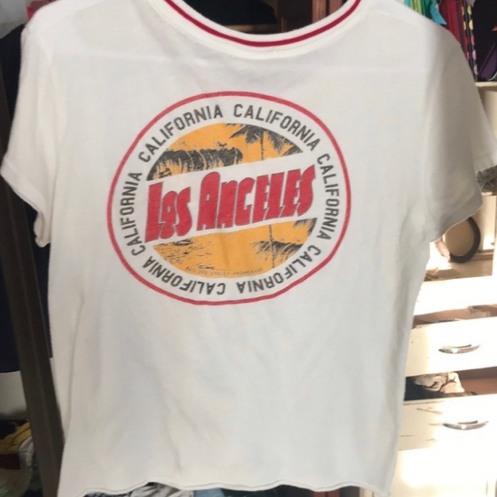 Brandy Melville Cropped LA California Graphic Tee
